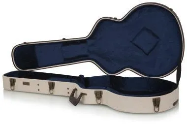 Gator GW-JM 335 Deluxe fa keménytok 335-ös stílusú üreges testű elektromos gitárhoz, elegáns vintage külső, bé