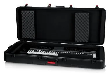 Gator GTSA-KEY76D TSA öntött műanyag keyboard keménytok extra széles 76 billentyűs hangszerhez, kerekekkel