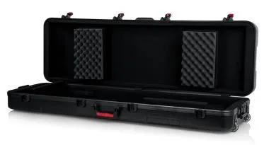 Gator GTSA-KEY88SL TSA öntött műanyag keyboard keménytok vékony kialakítású 88 billentyűs hangszerhez, kerekekkel
