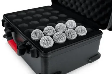 Gator GTSA-MIC30 TSA öntött műanyag keménytok 30 (vezetékes) mikrofonhoz és kábelekhez
