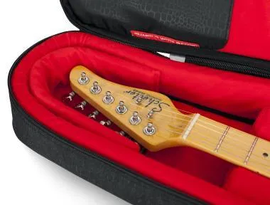 Gator GT-ELECTRIC-BLK Transit puhatok elektromos gitárhoz, merev belső kialakítás, 20 mm vastag bélés, fekete
