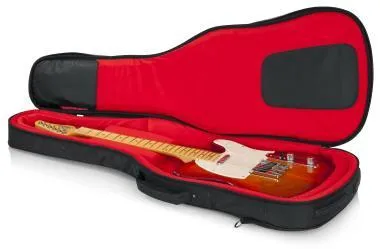 Gator GT-ELECTRIC-BLK Transit puhatok elektromos gitárhoz, merev belső kialakítás, 20 mm vastag bélés, fekete