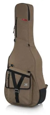 Gator GT-ACOUSTIC-TAN Transit puhatok akusztikus gitárhoz, merev belső kialakítás, 20 mm vastag bélés, bézs