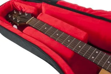 Gator GT-ACOUSTIC-BLK Transit puhatok akusztikus gitárhoz, merev belső kialakítás, 20 mm vastag bélés, fekete