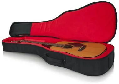 Gator GT-ACOUSTIC-BLK Transit puhatok akusztikus gitárhoz, merev belső kialakítás, 20 mm vastag bélés, fekete