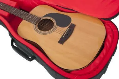 Gator GT-ACOUSTIC-BLK Transit puhatok akusztikus gitárhoz, merev belső kialakítás, 20 mm vastag bélés, fekete