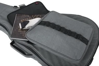 Gator GT-ACOUSTIC-GRY Transit puhatok akusztikus gitárhoz, merev belső kialakítás, 20 mm vastag bélés, szürke
