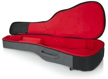 Gator GT-ACOUSTIC-GRY Transit puhatok akusztikus gitárhoz, merev belső kialakítás, 20 mm vastag bélés, szürke