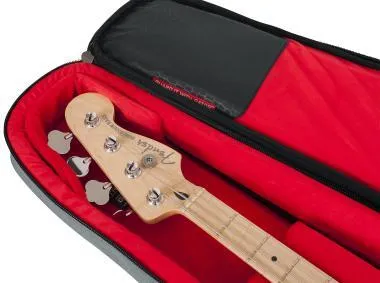 Gator GT-BASS-GRY Transit puhatok basszusgitárhoz, merev belső kialakítás, 20 mm vastag bélés, szürke