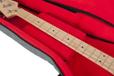 Gator GT-BASS-GRY Transit puhatok basszusgitárhoz, merev belső kialakítás, 20 mm vastag bélés, szürke