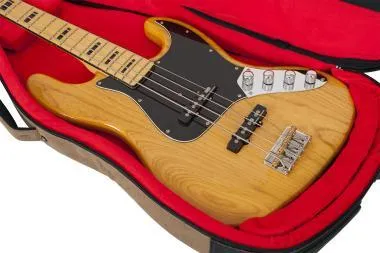 Gator GT-BASS-TAN Transit puhatok basszusgitárhoz, merev belső kialakítás, 20 mm vastag bélés, homokszín