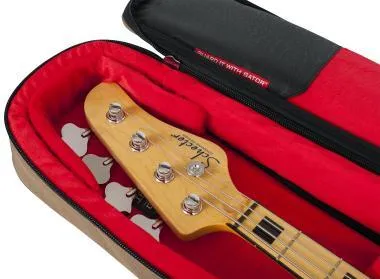 Gator GT-BASS-TAN Transit puhatok basszusgitárhoz, merev belső kialakítás, 20 mm vastag bélés, homokszín