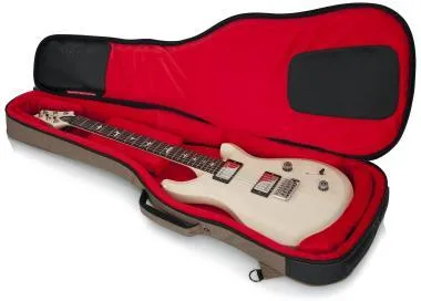 Gator GT-ELECTRIC-TAN Transit puhatok elektromos gitárhoz, merev belső kialakítás, 20 mm vastag bélés, homokszín