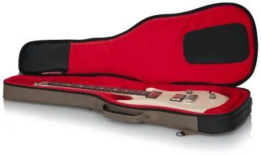 Gator GT-ELECTRIC-TAN Transit puhatok elektromos gitárhoz, merev belső kialakítás, 20 mm vastag bélés, homokszín
