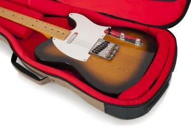 Gator GT-ELECTRIC-TAN Transit puhatok elektromos gitárhoz, merev belső kialakítás, 20 mm vastag bélés, homokszín