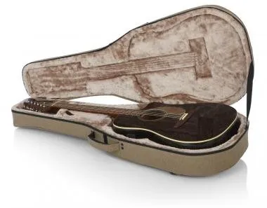 Gator GTR-DREAD12-TAN Transit könnyű, merev EPS keménytok dreadnought 12húros ak. gitárhoz, homokszí