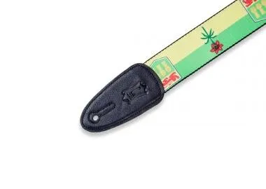 Levy's MPPV2-SK Gitárpánt, poliészter, kanadai tartományi címer, bőr végek, 5cm széles, 152cm hosszú