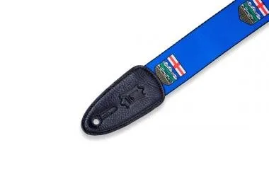 Levy's MPPV2-AB Gitárpánt, poliészter, kanadai tartományi címer, bőr végek, 5cm széles, 152cm hosszú