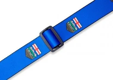 Levy's MPPV2-AB Gitárpánt, poliészter, kanadai tartományi címer, bőr végek, 5cm széles, 152cm hosszú