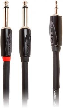 Roland kabel 1,5m 3,5mm TRS jack - 2x 6,3mm TR jack Y-kabel