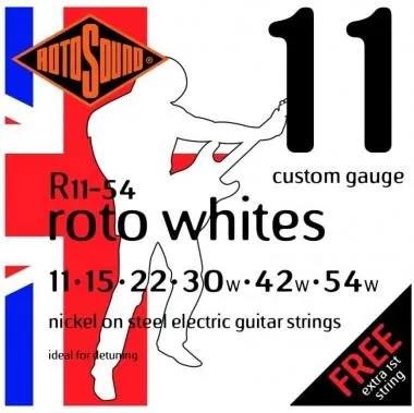 Rotosound R11-54 Nikkel elektromos gitár húrkészlet, custom méret, drop hangoláshoz, 11 15 22 30 42