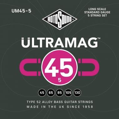 Rotosound Ultramag basové struny, 5 strun, typ 52, 45 65 85 105 130