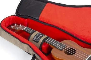 Gator GT-UKE-CON-TAN Transit homokszínü puhatok koncert ukuleléhez, 20 mm-es béléssel