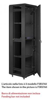 Proel Rack skříň 42U instalace, 2 zamykatelné dveře, chlazení, černá, kov, police, kolečka/fixní