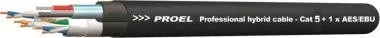 PROEL LAN61S Hibrid kábel CAT5e + 1db AES/EBU, fekete