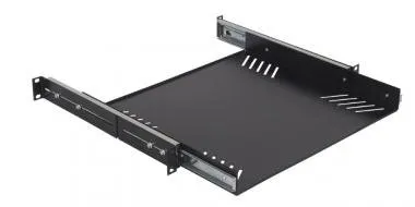 PROEL ADRK1PE Rack kihúzható polc, 1U, fekete, fém, mé: 379 mm, vastagság:1,5 mm