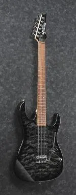 Ibanez GRX70QA-TKS típusú 6 elektromos gitár áttetsző fekete színben