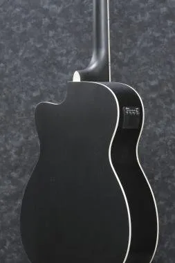 Ibanez PC típusú elektroakusztikus gitár, fekete. Beépített elektronika, hangológép