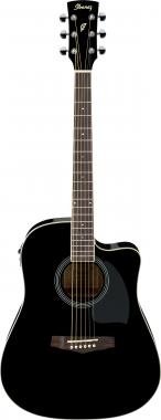 Ibanez elektroakustická dreadnought kytara, černá