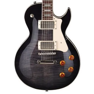 Cort Co-CR250-TBK Les Paul típusú elektromos gitár, áttetsző fekete