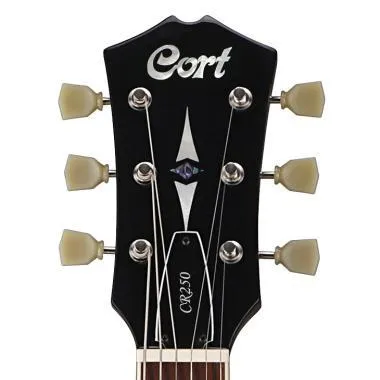 Cort Co-CR250-TBK Les Paul típusú elektromos gitár, áttetsző fekete