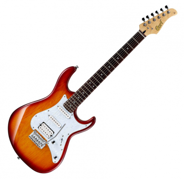Cort elektrická kytara, jasanové tělo, Bluebucker snímač, tob.sunburst