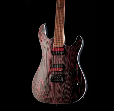 Cort Co-KX300-Etched-EBR el.gitár, vörös-fekete