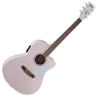 Cort Co-JADE-Classic-PPOP with bag akusztikus Lady-gitár elektronikával, puhatokkal, pasztell rózsaszín