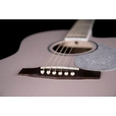 Cort Co-JADE-Classic-PPOP with bag akusztikus Lady-gitár elektronikával, puhatokkal, pasztell rózsaszín