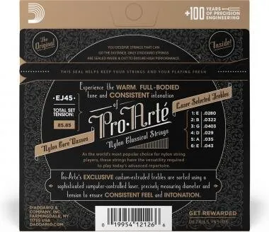 D'Addario EJ45 Pro Arté klasszikus gitárhúr, normal tension