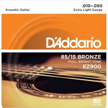 D'Addario EZ900 akusztikus gitárhúr, 85/15 bronz, 10-50