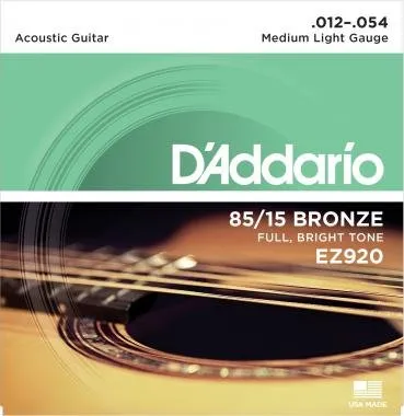 D'Addario EZ920 akusztikus gitárhúr, 85/15 bronz, 12-54