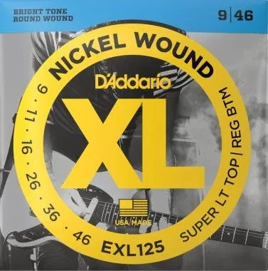 D'Addario EXL125 elektromos gitárhúr, nickel wound, 09-46