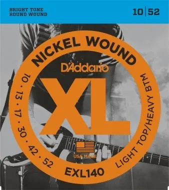 D'Addario EXL140 elektromos gitárhúr, nickel wound, 10-52