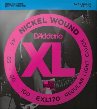 D'Addario Bassové struny, niklové, 45-100