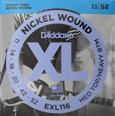 D'Addario EXL116 elektromos gitárhúr, nickel wound, 11-52