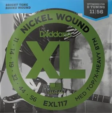 D'Addario EXL117 elektromos gitárhúr, nickel wound, 11-56