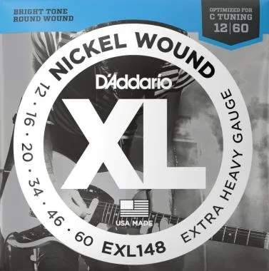 D'Addario EXL148 elektromos gitárhúr, nickel wound, 12-60