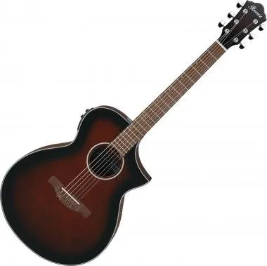 Ibanez AEWC11-DVS elektroakusztikus gitár dark violin sunburst színben. Beépített elektronika és hangoló.