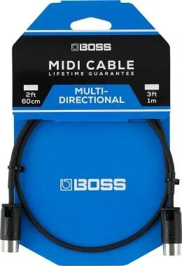 BMIDI-PB3 BOSS 3FT / 1m MIDI kábel állítható csatlakozó könyök/egyenes